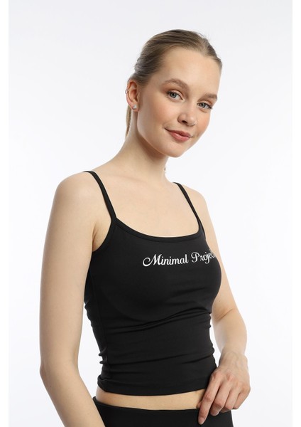 Kadın Slim Fit Allegro Kumaş Atlet Siyah modelleri