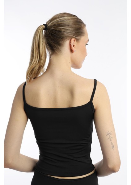 Kadın Slim Fit Allegro Kumaş Atlet Siyah fırsatları