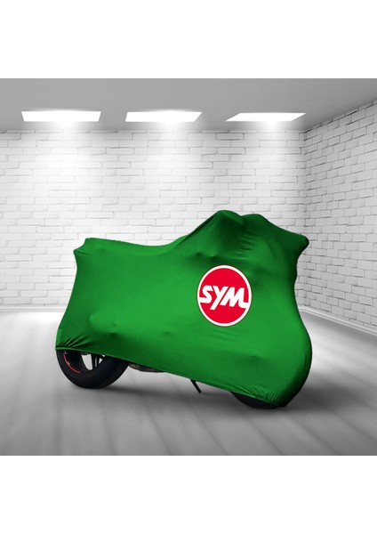 Ultra Shop Sym Adx 125 Yeşil Kumaş Motosiklet Brandası Logo Baskılı Penye Kumaş Motosiklet Branda