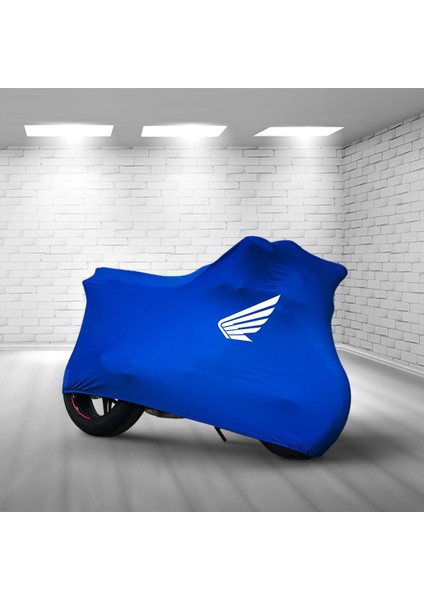 Ultra Shop Honda Cb 900 Hornet Mavi Kumaş Motosiklet Brandası Logo Baskılı Penye Kumaş Motosiklet Branda