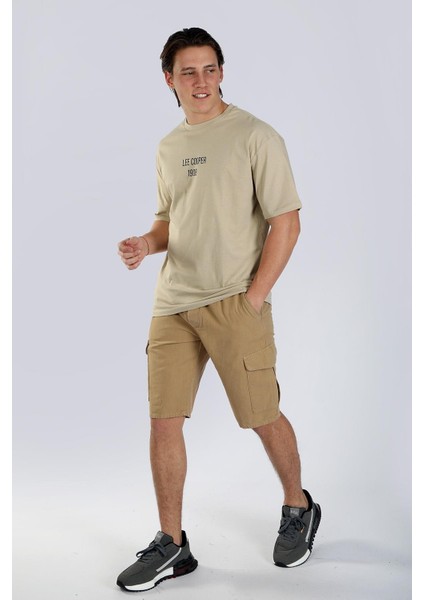Nigel Erkek O Yaka T-Shirt Bej