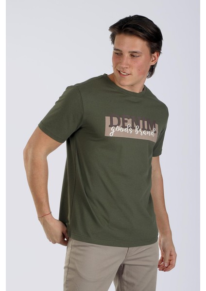 Grant Erkek O Yaka T-Shirt Haki