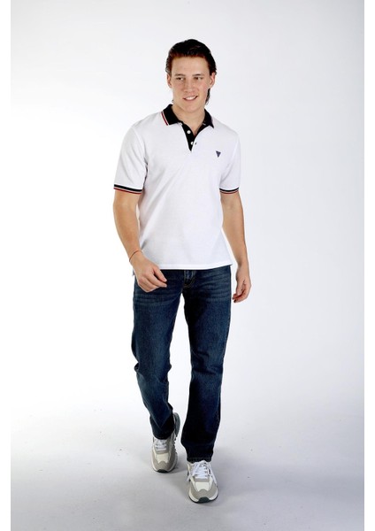 Jasec Erkek Pike Polo Yaka T-Shirt Beyaz