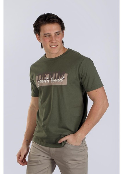 Grant Erkek O Yaka T-Shirt Haki modelleri
