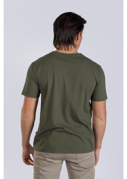 Grant Erkek O Yaka T-Shirt Haki fırsatları
