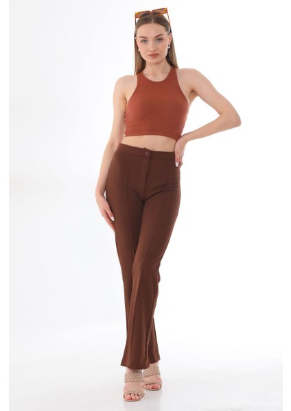 Kadın Likralı Trend Rahat Pantolon