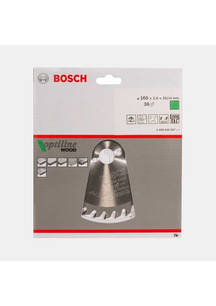 Optiline Daire Testere Bıçağı 160X16 mm 36 Diş