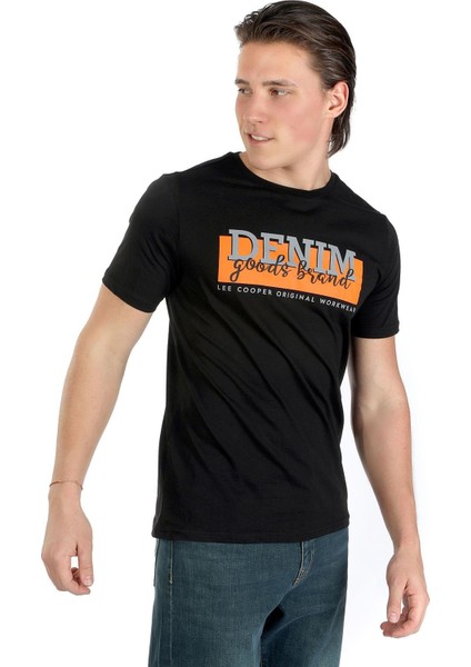 Grant Erkek O Yaka T-Shirt Siyah modelleri