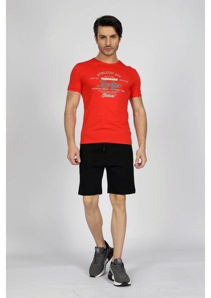 Sorce Erkek Örme Şort Siyah