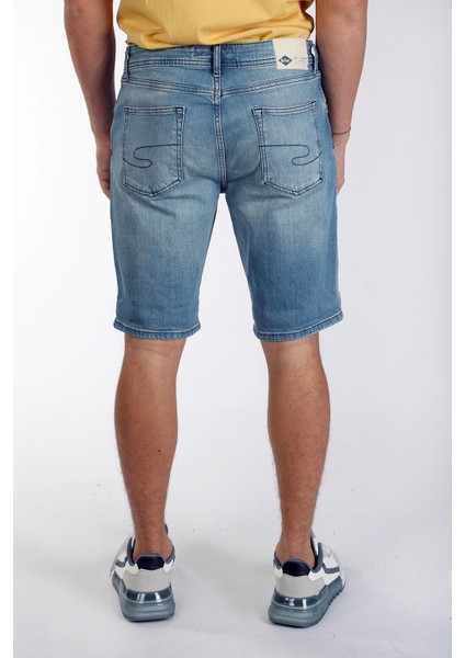 Elyo Erkek Jean Şort Kaı Lıght Island