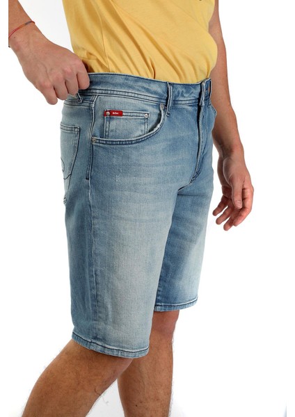 Elyo Erkek Jean Şort Kaı Lıght Island