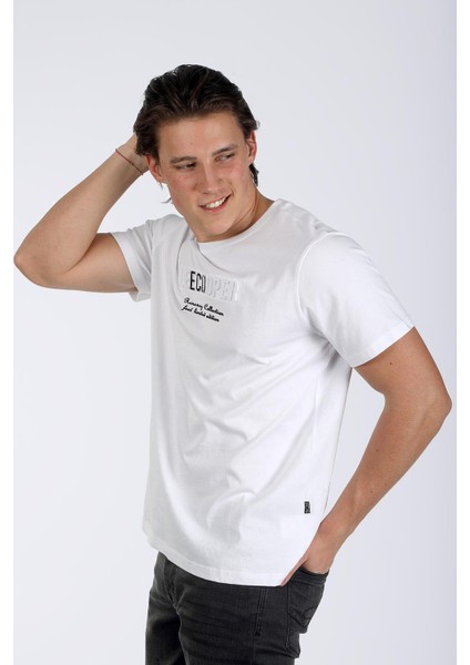 Desav Erkek O Yaka T-Shirt Beyaz fiyatları