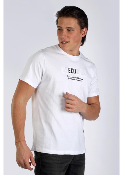 Desav Erkek O Yaka T-Shirt Beyaz fırsatları