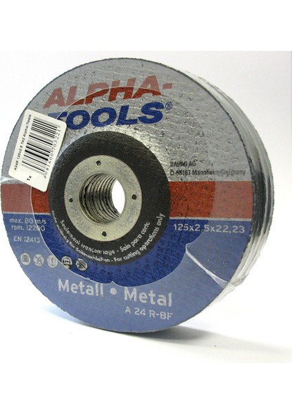 10'lu Kesici Disk 125 mm Metal Mavi