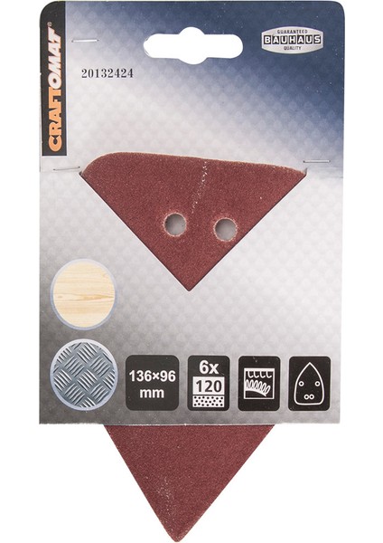 6'lı K120 136 mm Cırtlı Zımpara Tabanı