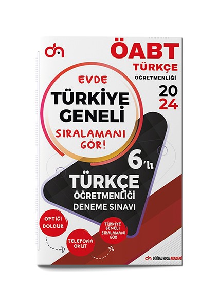 2024 ÖABT Türkçe Türkiye Geneli Pdf Çözümlü Kurumsal 6`lı Deneme