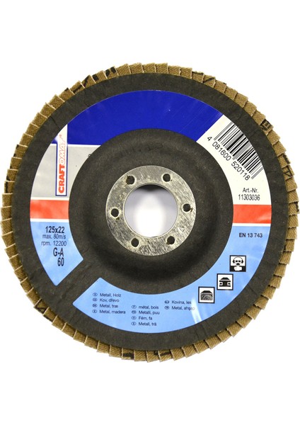 Taşlama Taşı K60 125 mm Metal Açık Mavi