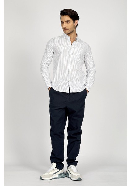 Onesa Erkek U.kol Dokuma Gömlek Beyaz