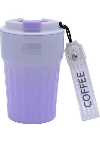 Degrade Yüksek Görünümlü Termos Bardak 304 Paslanmaz Çelik, Erkekler ve Kadınlar Için Kahve Fincanına Eşlik Eden Büyük Kapasiteli Kola Bardağı Su Bardağı (Yurt Dışından)