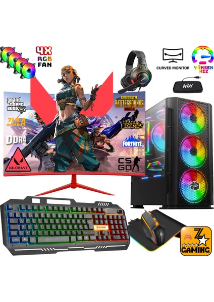 DPX21 Ryzen 5 3600 32GB 256GB Ssd+1tb HDD GTX1660 23.8" 165Hz Oyuncu Masaüstü Bilgisayar