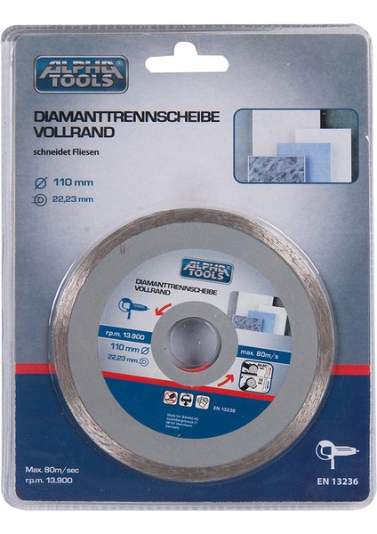 110 mm Elmas Kesme Diski