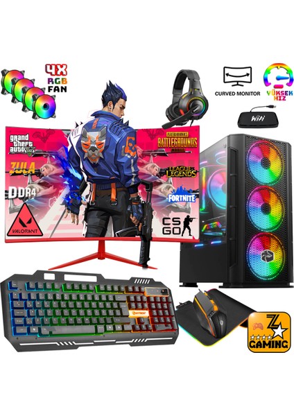 DPX29 Ryzen 5 3600 16GB 256GB Ssd+1tb HDD GTX1660 27" 165Hz Oyuncu Masaüstü Bilgisayar