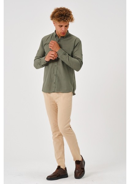 Alexis Uzun Kol Keten Gömlek