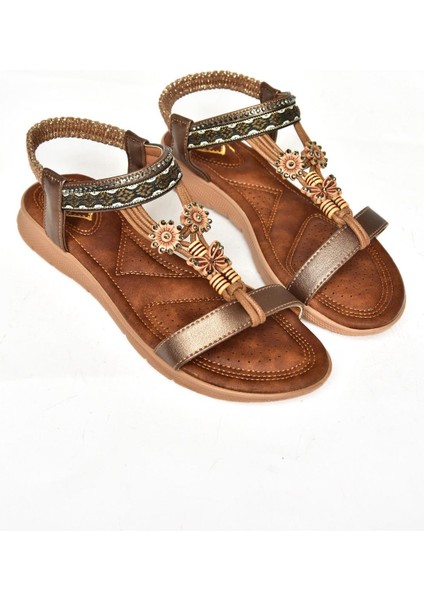 S258015209 Bakır Alçak Tabanlı Kadın Sandalet fırsatları