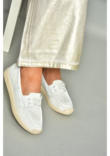 S374610304 Beyaz Kumaş Günlük Kadın Ayakkabı modelleri
