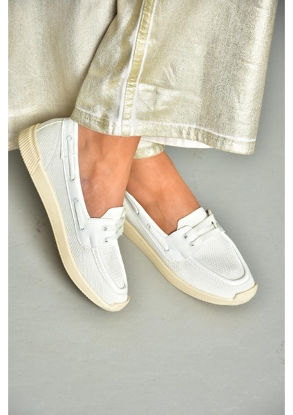 S374610304 Beyaz Kumaş Günlük Kadın Ayakkabı fırsatları