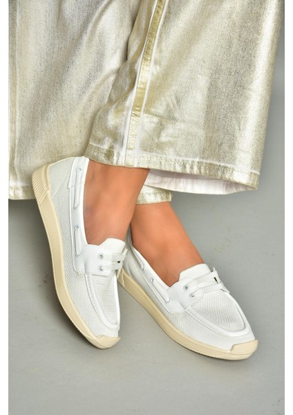 S374610304 Beyaz Kumaş Günlük Kadın Ayakkabı indirimleri