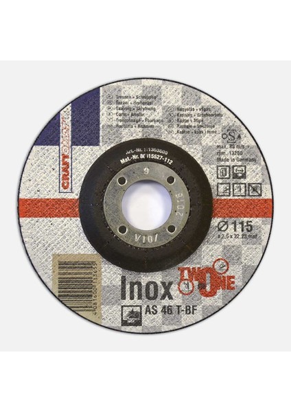 Kesici Disk As 46T C+G T42 115 mm