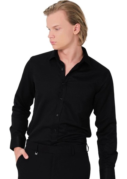 Taco Classic Armülü Saten Uzun Kol Gömlek modelleri