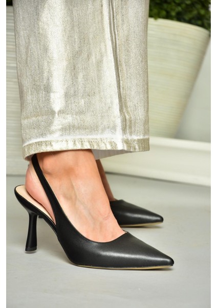 S369748209 Siyah Ince Topuklu Ayakkabı Sivri Burunlu Kadın Ayakkabı fiyatları