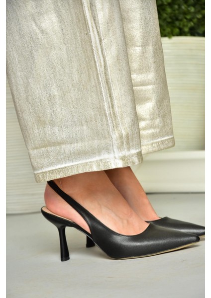 S369748209 Siyah Ince Topuklu Ayakkabı Sivri Burunlu Kadın Ayakkabı modelleri
