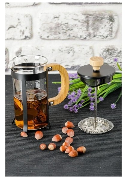 Lüx Cam 350 ml French Press Siyah