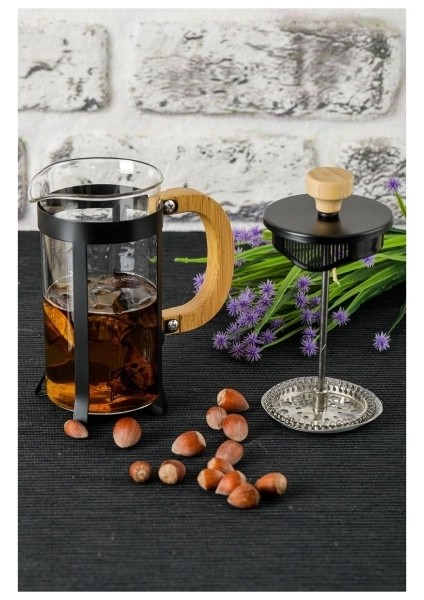 Lüx Cam 350 ml French Press Siyah