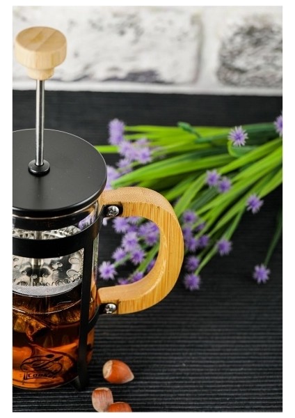 Lüx Cam 350 ml French Press Siyah