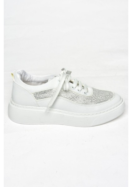 S274048509 Beyaz Taşlı Kadın Spor Ayakkabı Sneakers fırsatları