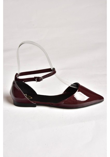 Fox Shoes S726299708 Bordo Rugan Kadın Babet