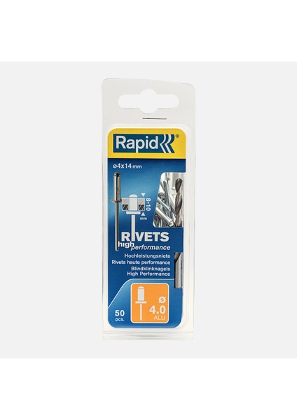Perçin 4X14 mm Alu Matkap Ucu 50 Adet