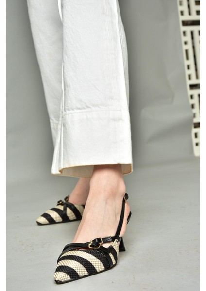 S518533305 Siyah Keten Alçak Topuklu Ayakkabı Kadın Ayakkabı fiyatları