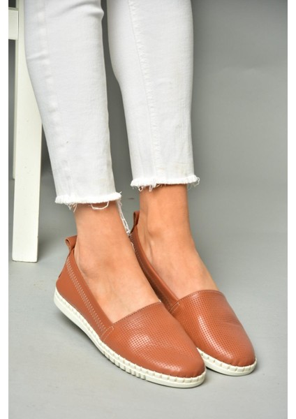 P555031503 Taba Deri Kadın Ayakkabı modelleri