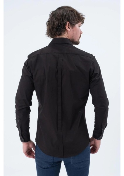 Taco Classic Düz Saten Uzun Kol Gömlek modelleri