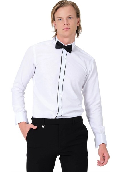 Taco Ata Yaka Düz Saten Uzun Kol Gömlek fırsatları