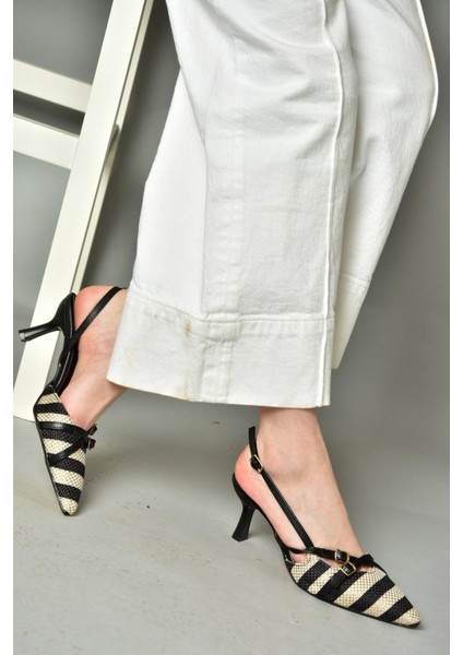 S518533305 Siyah Keten Alçak Topuklu Ayakkabı Kadın Ayakkabı indirimleri