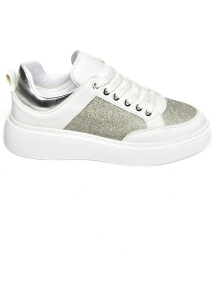 S820085409 Beyaz Taş Kadın Spor Ayakkabı Sneakers