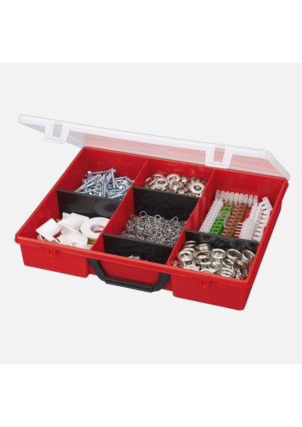 Organizer 4, 34 Bölümeneli, Kırmızı