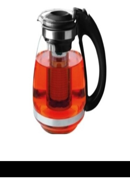 Mbb E-Ticaret Çelik Süzgeçli Cam Çaycı Servis Demlik 1500 Ml. ROYALEKS-7488