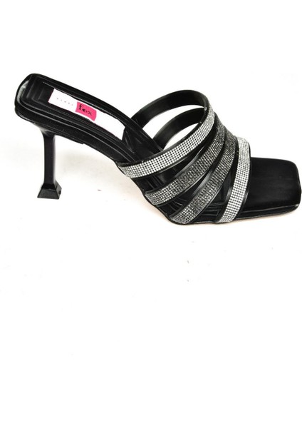S820130009 Siyah Ince Topuklu Kadın Terlik indirimleri